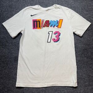 Nike Miami Heat Bam Adebayo #13 City Edition T-Shirt Mens S White NBA Basketball